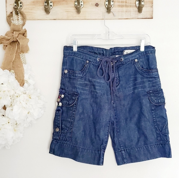 womens denim cargo jeans